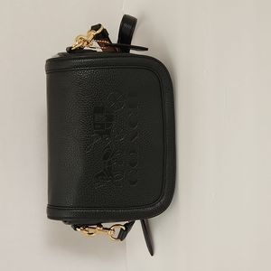 Coach Black Saddle Bag Horse & Carriage Purse NWOT
